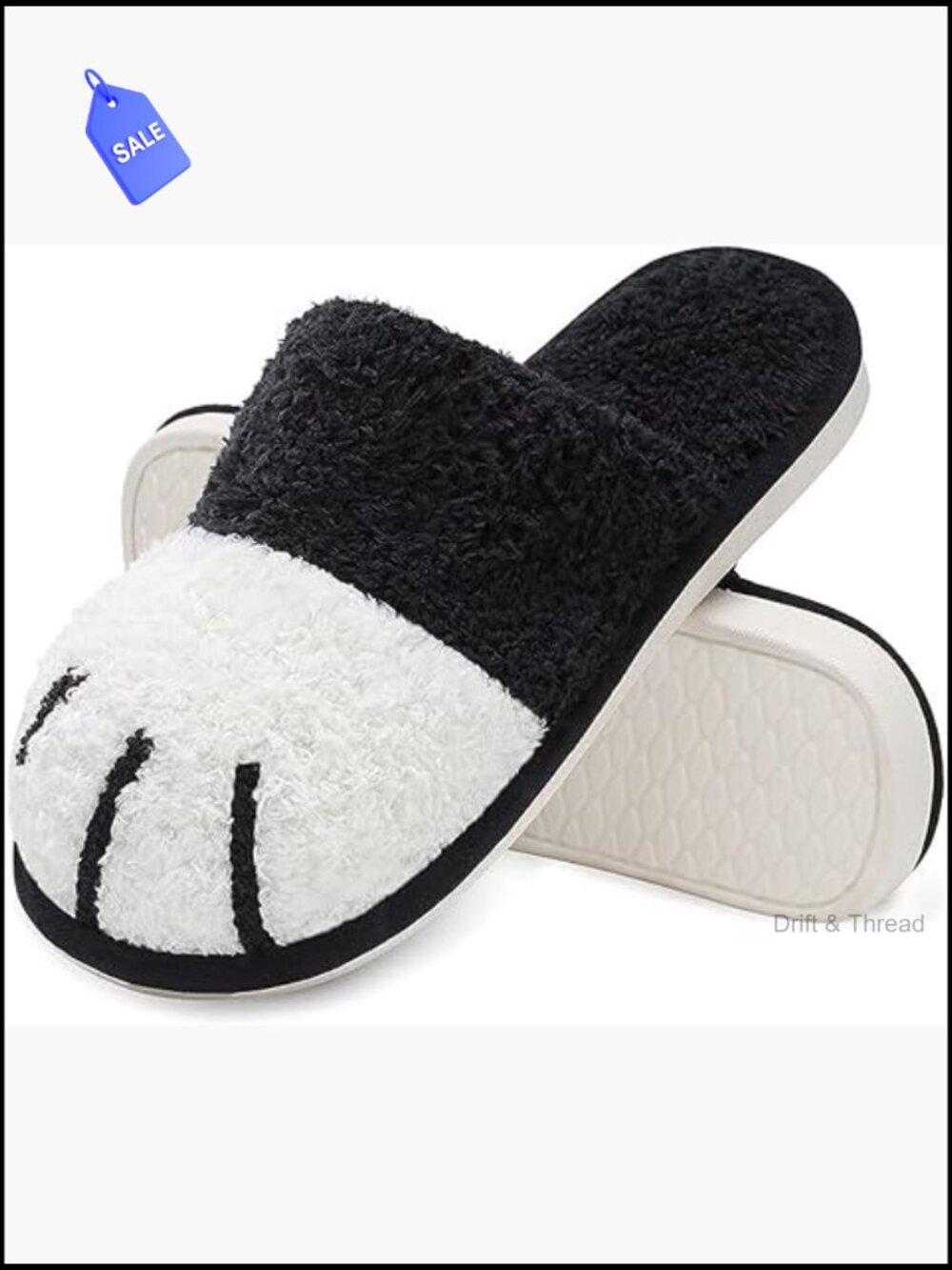 Cute Cat Paw Fuzzy Slippers Women's Cozy House Shoes Memory Foam Anti-Skid